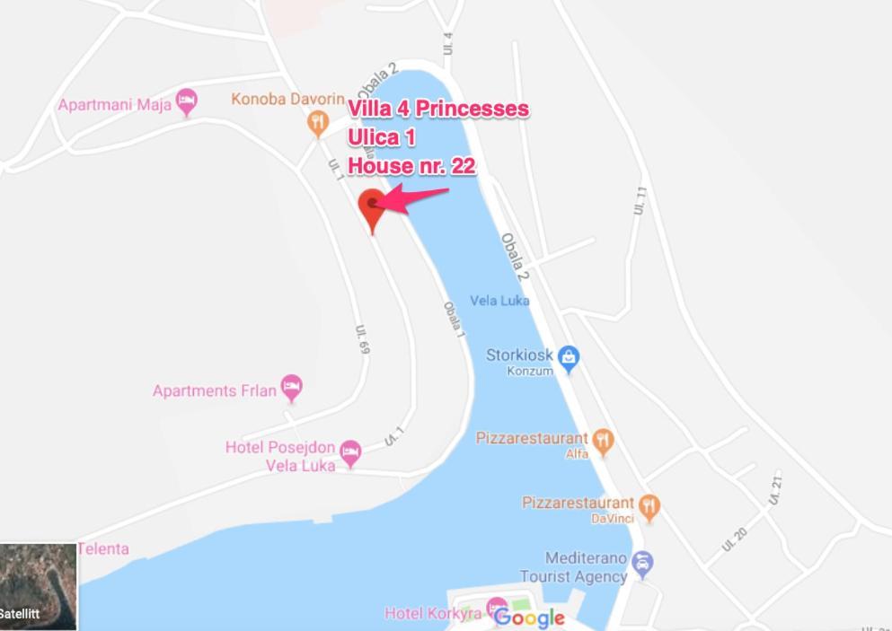 Villa 4 Princesses Vela Luka Eksteriør billede